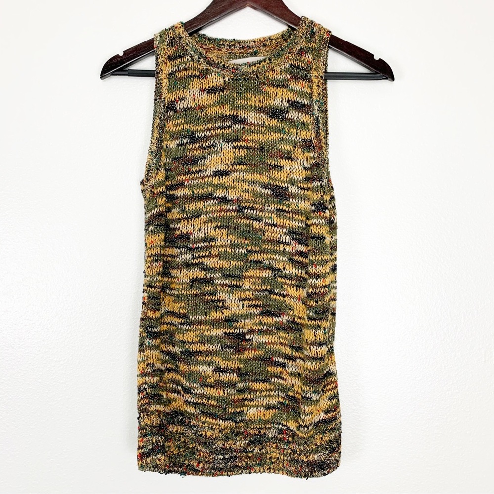 LOFT MULTICOLOR SWEATER KNIT TANK TOP